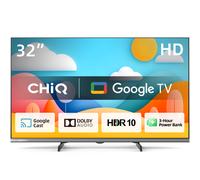 CHiQ L32M9PD TV HD Google TV HDR10/HLG, Wi-Fi 5GHz + Bluetooth 5.0, Dolby Audio, Chromecast, Design sans cadre - 32 pouces