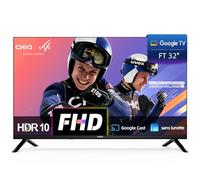 CHiQ LF32FT Smart TV 32" 80 cm FHD HDR10 Tuner DVB-C/T/T2/S/S2 | Dolby Audio &dbx-tv, Triple Tuner DVB-C/T2/S2, Google Home & Chromecast, Design Métal Sans Bord