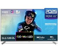 CHiQ M65QN9G - Téléviseur 65 Pouces (164 cm) - Smart TV 4K Mini QLED - Google TV HDR10 - Assistant Google - Cadre métallique