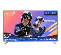 CHiQ Smart TV 55 Pouces Mini LED 4K QLED Google TV (M55QN9G) | Local Dimming, Dolby Vision & Atmos, Technologie DLG 120Hz, MEMC, HDR10, Chromecast Intégré.