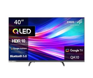 CHIQ Smart TV Téléviseur 40QA10 Intelligent 40 Pouces QLED HDR10 Son Dolby Audio & DBX-TV Design sans Cadre Métallique Chromecast Intégré, Triple Tuner (DVB-C/T/T2/S/S2)