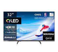CHIQ Smart TV Téléviseur QLED 32QA10 32 Pouces | Full HD HDR10 | Dolby Audio et DBX-TV | Design métallique sans Cadre | Chromecast intégr Nouveau modèle 2025