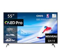 CHiQ Téléviseur 55QA10 55 Pouces QLED 4K UHD HDR10, VRR et ALLM Ultra-Fin sans Cadre Dolby Audio Wi-FI Double Bande