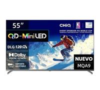 CHiQ Téléviseur M55QA9 Mini QLED 4K 55 Pouces (139 cm) TV, MEMC 60 Hz Local Dimming, DLG 120 Hz, HDR10, Chromecast intégré
