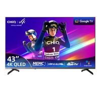 CHiQ TV Connectée 43 Pouces 4K UHD QLED Google TV (U43QST) | ALLM & VRR pour Jeux, MEMC, Dolby Audio, Contrôle Vocal, Design Métal Ultra Mince, WiFi Double Bande