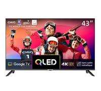 CHiQ TV intelligente U43QM8G 43 pouces, UHD QLED avec HDR, Sans cadre et métallique, Google TV, Dolby Audio, Google Assistant
