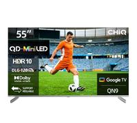 CHiQ Téléviseur M55QA9 Mini QLED 4K 55 Pouces (139 cm) TV, MEMC 60 Hz Local Dimming, DLG 120 Hz, HDR10, Chromecast intégré