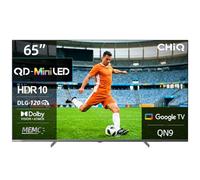 CHiQ Téléviseur M65QA9 Mini QLED 4K 65 Pouces Smart TV, MEMC 60 Hz Local Dimming, DLG 120 Hz, HDR10, Chromecast intégré