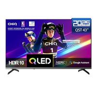 CHIQ U43QST 43 Pouces TV Smart Google TV QLED 4K UHD avec HDR10, ALLM&VRR pour Jeu, MEMC, Contrôle Vocal, Design Métallique Ultra-Fin, Dolby Audio, Wi-FI 2.4G/5G (Nouveau Modèle)