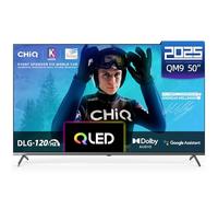 CHIQ U50QM9G 50 Pouces (126 cm) Téléviseur, Smart TV 4K UHD, QLED, HDR10, DLG 120Hz, MEMC, Google Assistant, Noir