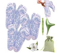 Chiro Lot de 3 paires de chaussettes de réflexologie avec outil de massage à points de déclenchement pour homme et femme