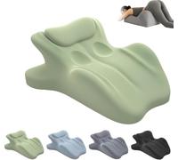 Chiro Monk Oreiller en Mousse à mémoire de Forme pour Couple - Coussin d'intimité pour Soutien Lombaire, Levage à 27 °, Coussin de Soutien de Posture imperméable, Style Moderne pour la Maison, la