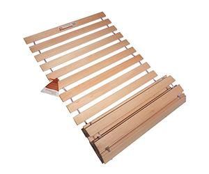 Chirollet® Sommier 100x200 cm | sans Montage & antidérapant | Supporte 300 kg | Fabriqué en Allemagne | Sommier à Lattes Roulant 100x200 cm en Bois Massif de Haute qualité | Garantie de 10 Ans
