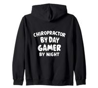 Chiropractor by Day Gamer by Night Spinal Health Siège de Jeu Sweat à Capuche