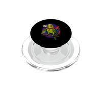 Chirp! Perruche de Super-héros drôle avec Cape et Masque PopSockets PopGrip pour MagSafe