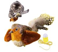 Chirping Bird Cat Toy - Jouet interactif pour animaux de compagnie - Option de jeu indépendante avec une grande durabilité - Jouet chaton activé par le toucher - Mignon jouet ministre des chats