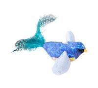 Chirping Bird Cat Toy - Soft Interactive Morget, Teaser en Peluche simulé | Design d'oiseau Compact Grincheux avec Une Fonction sonore, Un Jouet de de l'ennui passionnant pour Les Chatons intér