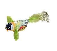 Chirping Bird Cat Toy - Soft Interactive Morget, Teaser en Peluche simulé | Design d'oiseau Compact Grincheux avec Une Fonction sonore, Un Jouet de de l'ennui passionnant pour Les Chatons intér