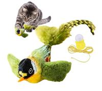 Chirping Bird Jouet pour Chat - 13 x 7 x 7 cm en Peluche, à Chat | Action de réponse Audio, entraînement d'intérêt de Mouvement, Parfait pour Le Divertissement de, Les Aires de Jeux