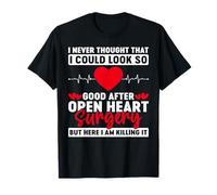 Chirurgie à cœur ouvert Cardiaque CABG Patient cardiaque post-chirurgie T-Shirt