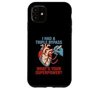 Chirurgie Cardiaque J'Ai survécu à Triple Bypass Fun Mens Superpower Coque pour iPhone 11