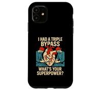 Chirurgie Cardiaque J'Ai survécu à Triple Bypass Fun Mens Superpower Coque pour iPhone 11