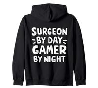 Chirurgien par Day Gamer by Night Salle d'opération Chirurgie Humour Sweat à Capuche