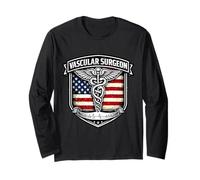 Chirurgien vasculaire américain Patriotique Chirurgie du caducée USA MD Manche Longue