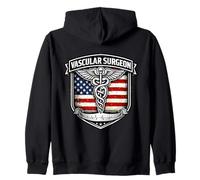 Chirurgien vasculaire américain Patriotique Chirurgie du caducée USA MD Sweat à Capuche
