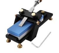 Chisel Sharpening Jig with Whetstone, Fixed Angle Honing Guide Set, Grinding Frame Tool, Knife Sharpening Polishing Stone Jig Kit for Knife, Short Chisels and Planes, Fine/Coarse Plate, 400/1000 Grit