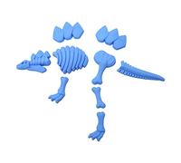 CHISHAYA Jouer Moules de sable dinosaures squelette Moules de sable pour enfants Puzzle Jouet de plage Moules pour éducatif Série d'été Seau en plastique Cadeau pour garçons et filles (bleu, taille
