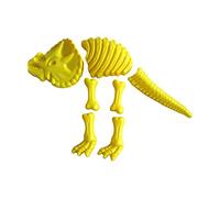 CHISHAYA Jouer Moules de sable Dinosaures Squelette Moules de sable pour enfants Puzzle Jouet de plage Moules pour éducatif Série d'été Seau en plastique Cadeau pour garçons et filles (B, taille
