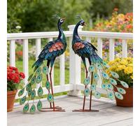 chisheen Statue de Paon de Jardin en métal, 1 lot