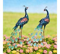chisheen Statue de Paon de Jardin en métal, 1 lot