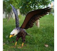 chisheen Statue de pygargue à tête Blanche, Sculpture de Jardin en métal, décoration de pelouse, Grandes Figurines et Statues d'aigle