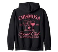 Chismosa Social Club Funny Latina Retro Wine Lovers Sweat à Capuche