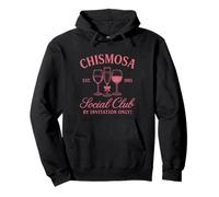 Chismosa Social Club Funny Latina Retro Wine Lovers Sweat à Capuche