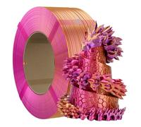 Chitu Systems 3D-Drucker Filament Nachfüllung ohne Spule 1,75 mm, Silk Tri-Color Rot Gold Lila 1 kg Geeignet Wiederverwendbare Spule