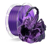 Chitu Systems Conjure Filament PLA en soie pour imprimante 3D, filament bicolore de 1,75 mm, filament d'impression 3D noir violet, 1 kg (B-Silk PLA-noir + violet, 1 kg)