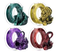 Chitu Systems Conjure - Filament PLA en soie pour imprimante 3D, filament bicolore de 1,75 mm, filament d'impression 3D rouge et bleu, 800 g (B-Silk Pla-4 en 1, paquet 1, 4 x 200 g)