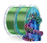 Chitu Systems Conjure Silk filament PLA pour imprimante 3D, filament tricolore de 1,75 mm, rose vif, bleu, vert filament PLA soie pour impression 3D, 2 kg