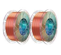 Chitu Systems Conjure Silk PLA Tricolor Filament, Purple Orange Sky Blue Filament Diameters 1.75±0.02 mm 3D Printer Filament 2x1KG/4.4lb
