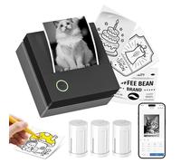CHIVALZ PM290C Mini imprimante thermique de poche - Connexion sans fil | Modèles de conception gratuits pour projets de bricolage, 3 rouleaux de papier de 54 mm inclus, idéal pour une utilisation