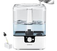 CHIVALZ Top Fill 6L Bébé Humidificateur de brume fraîche surdimensionné, Buse 360°, Humidificateur d'air pour Maison, Plantes, 50H d'Autonomie, 26 dB Silencieux, Lumière Ambiance, Blanc