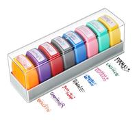 Chivertion Lot de 8 tampons auto-encreurs pour enseignant pour salle de classe - Cadeaux de motivation pour enseignant - Pour l'école primaire - Fournitures de récompense (espagnol)
