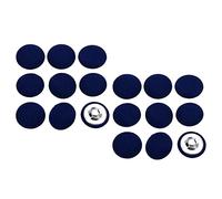 chiwanji 20 Pièces Boutons Recouverts De Tissu, Bouton à Recouverte De Tissu - Bleu Foncé