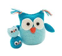 chiwanji Kit de crochet de poupée hibou bricolage bricolage artisanat au crochet, Bleu