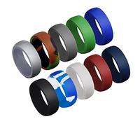 chiwanji Lot Anneaux en Caoutchouc de Silicone pour Alliances, Taille 14