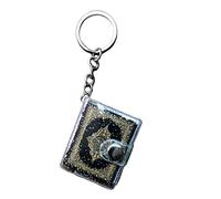 chiwanji Porte-clés avec Mini Livre Coran, Papier Peut Lire,Pendentif Voiture Sac comme Cadeau Femmes Hommes, Noir