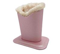 chiwanji Porte-Lunettes Doublé Peluche PU Étuis à Lunettes Anti-Rayures pour Bureau/Maison /, Rose